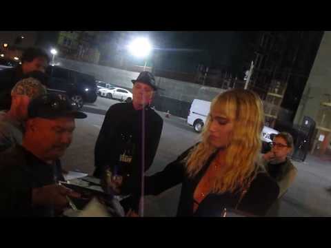  Sofia Boutella signing autographs at Egyptian Theatre parking lot 