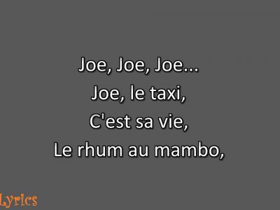 Vanessa Paradis Joe Le Taxi Seulement paroles sans musique