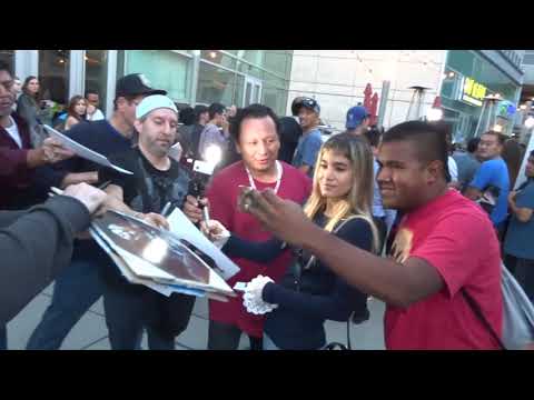  Sofia Boutella greets fans outside The Peanut Butter Falcon premiere at ArcLight Theatre in Hollywoo 